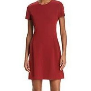 Theory "Corset Tee Dress" in Raspberry Red - Size 0 (new with tags)